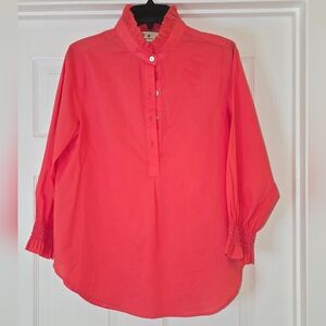 Tuckernuck Teagan Vibrant Coral Blouse